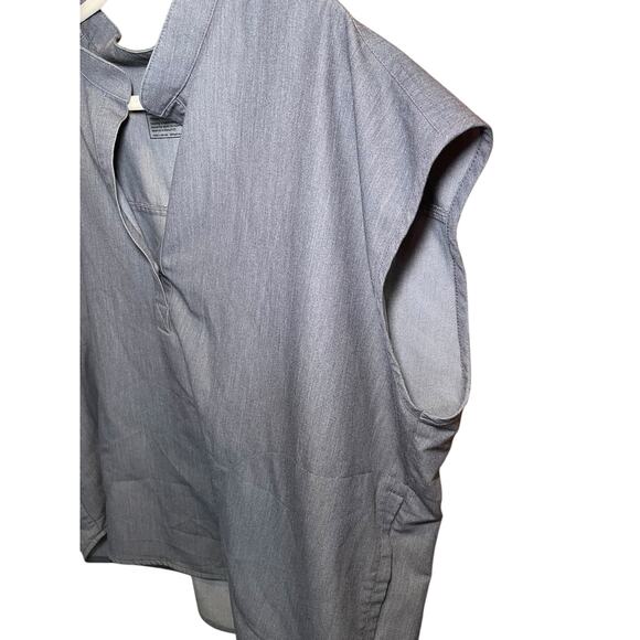 FIGS Women XXL Rafaela Oversized Scrub Top Graphite Grey V-Neck Collared Neck - Picture 11 of 17